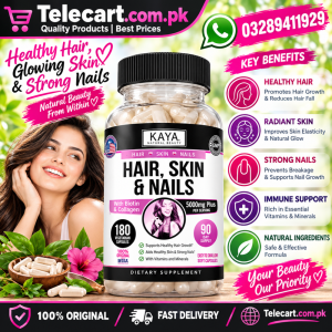 Kaya Naturals Hair Skin Nail Capsules with Bioti In Pakistan